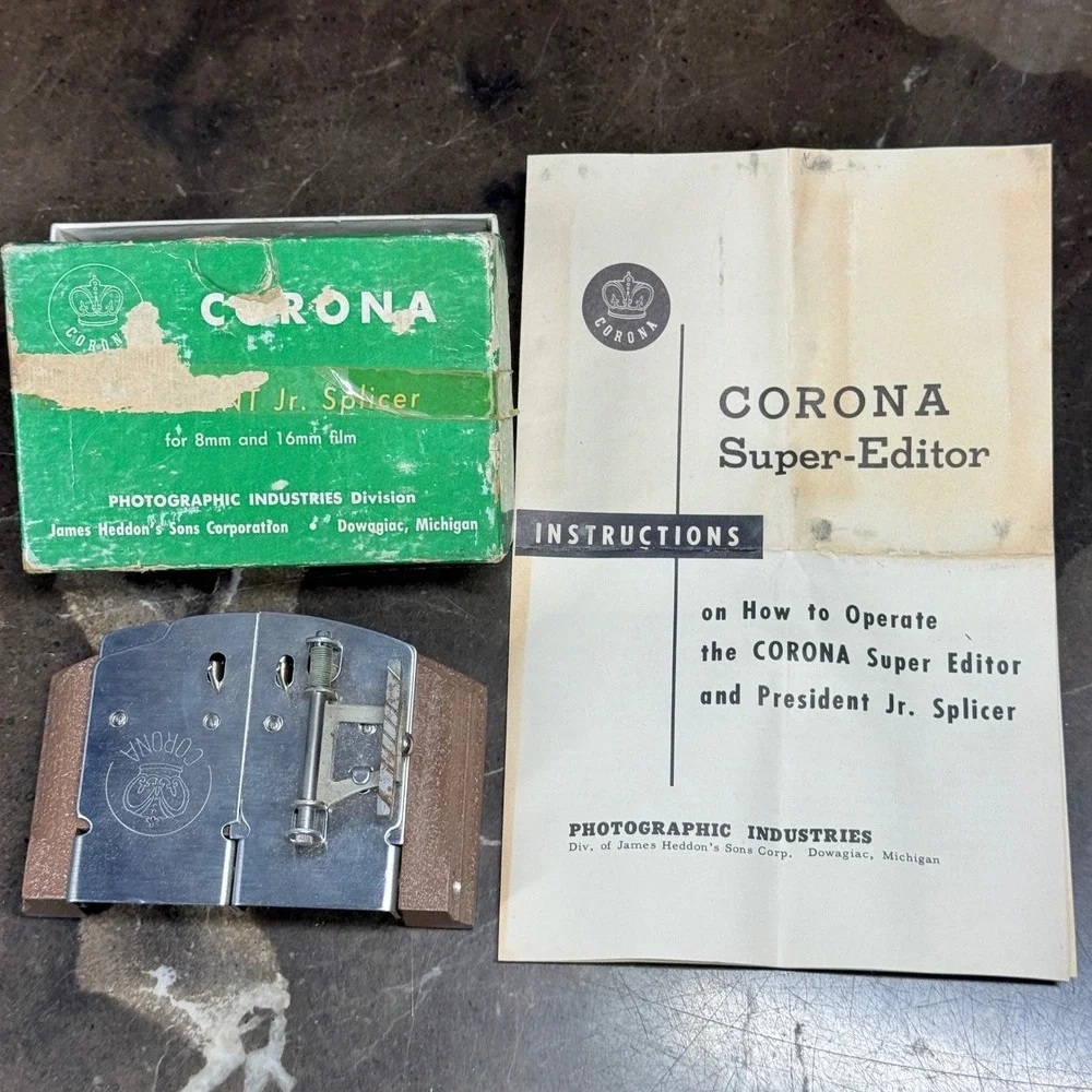 General Electric Exposure Meter DW-68 & Corona Film Splicer Vintage Photography